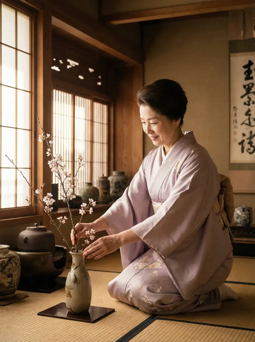 一位优雅的 韩国伦理片_韩国伦理片官方入口|全网独家韩国伦理片短视频合集 在和室中插花